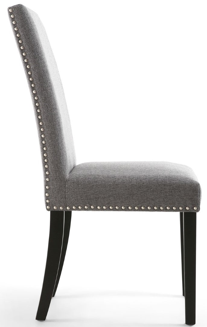 Shankar Randall Stud Detail Linen Effect Steel Grey in Black Legs (Sold in Pairs)