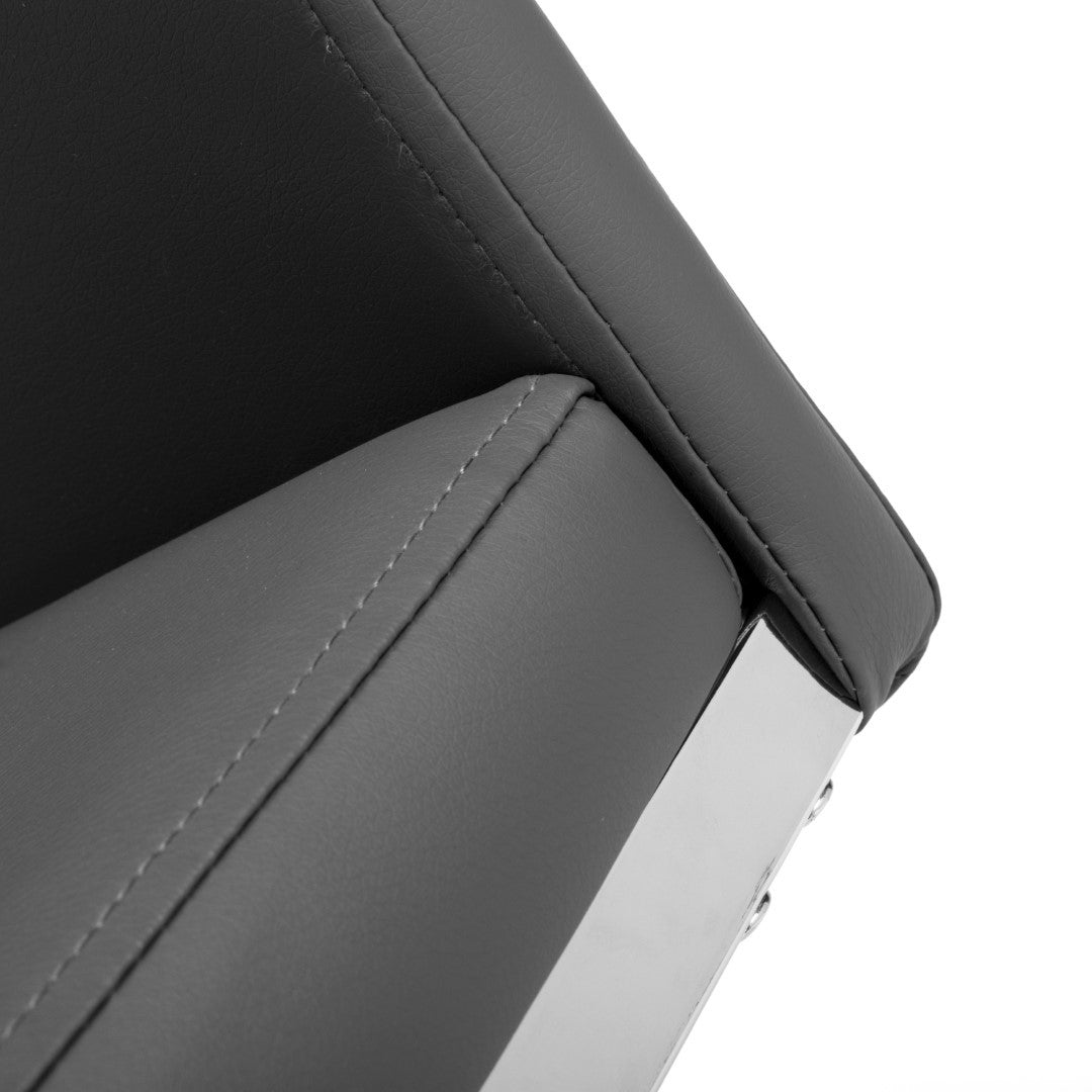 Shankar Toledo Grey Leather Effect Dining Chairs (Set of 4 )