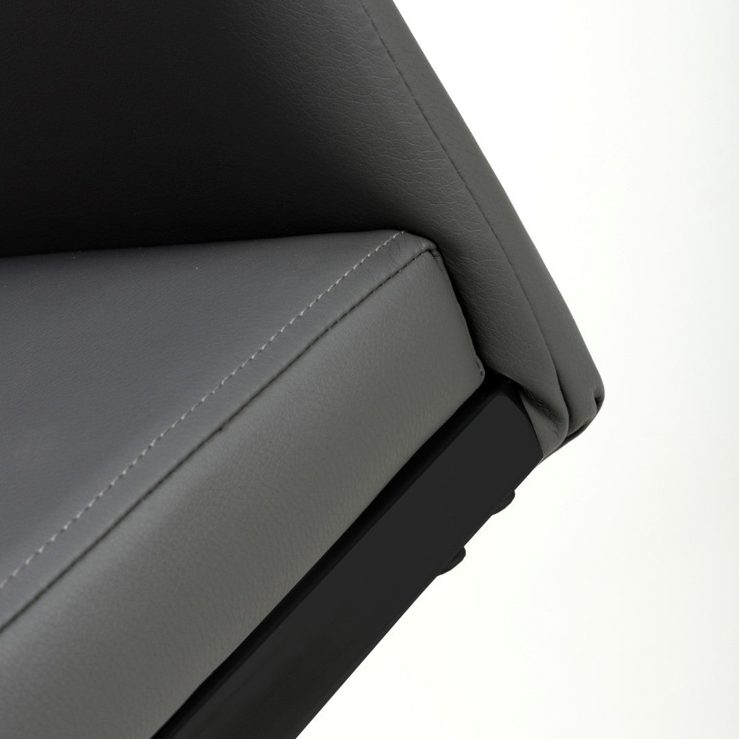 Shankar Cordoba Leather Effect Grey Dining Chairs (Set of 4)