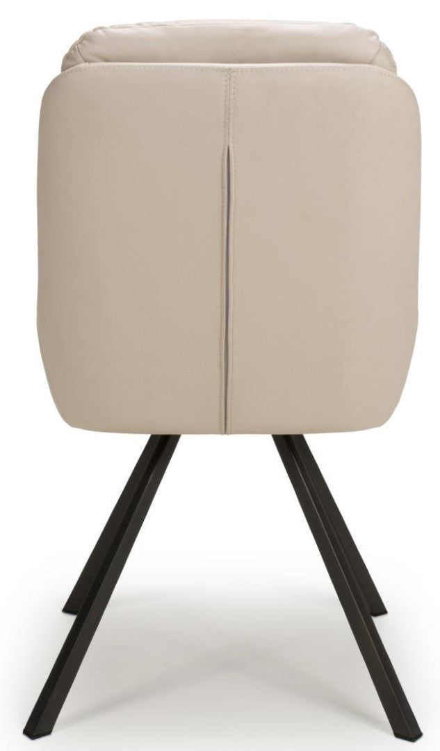 Shankar Arnhem Swivel Leather Effect Dining Chairs (Sold in Pairs)