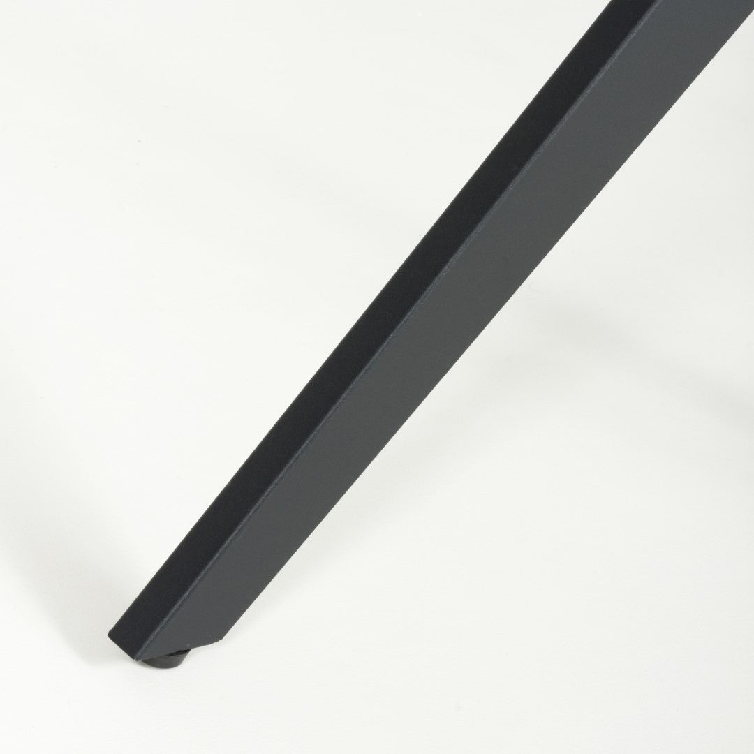 Shankar Timor 160Cm Black Marble Effect Dining Table