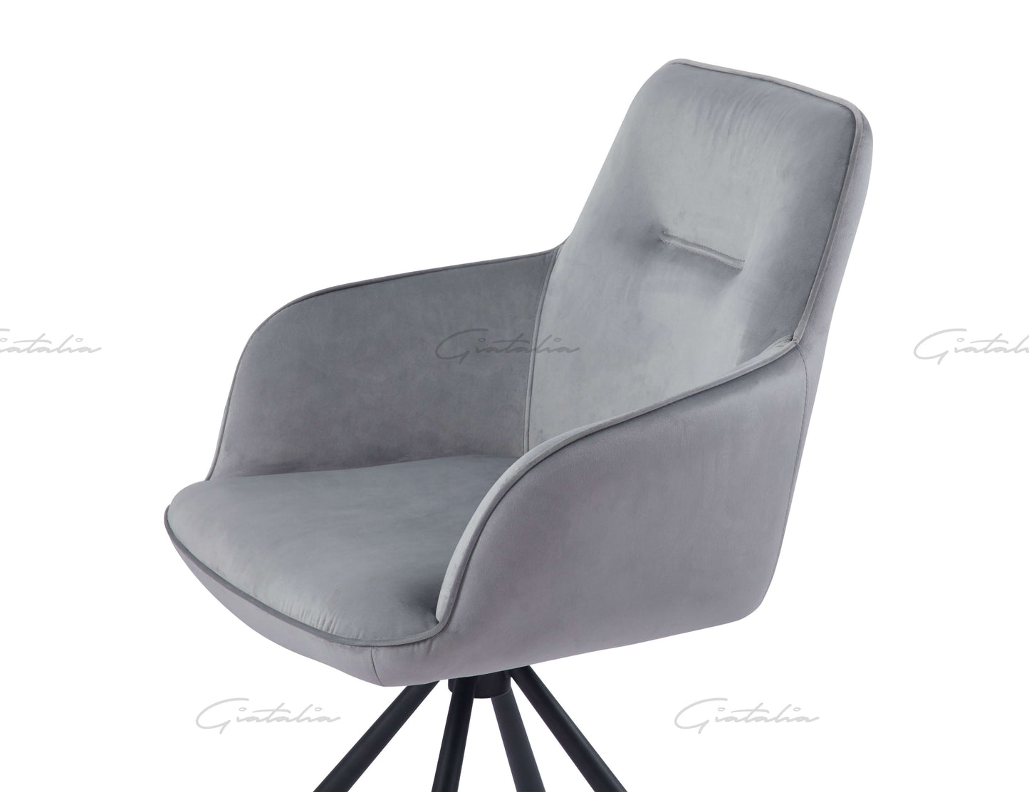 Giatalia Amalia Swivel Grey Dining Chair