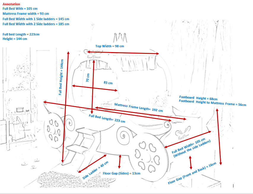 Buy Artisan Novelty Pink Princess Carriage Bed Frame for girs