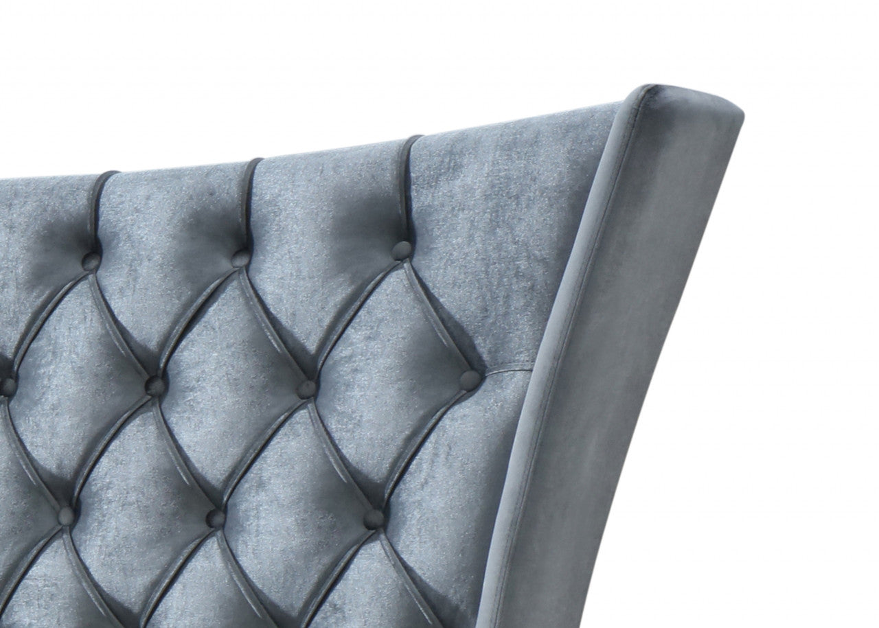 Artisan 4ft6 Double Silver Fabric Bed With 2 Drawers