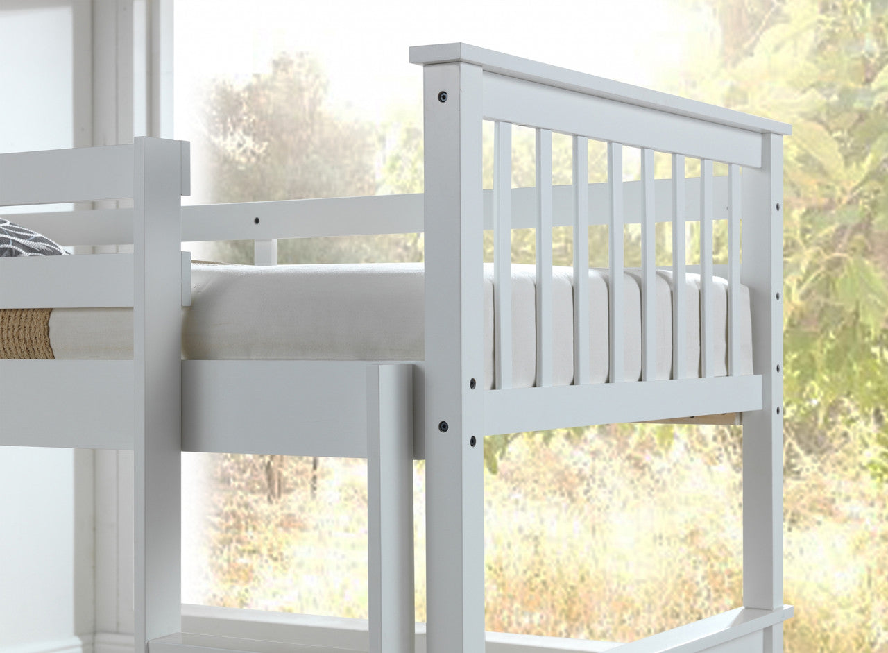 Artisan White Wooden Bunk Bed