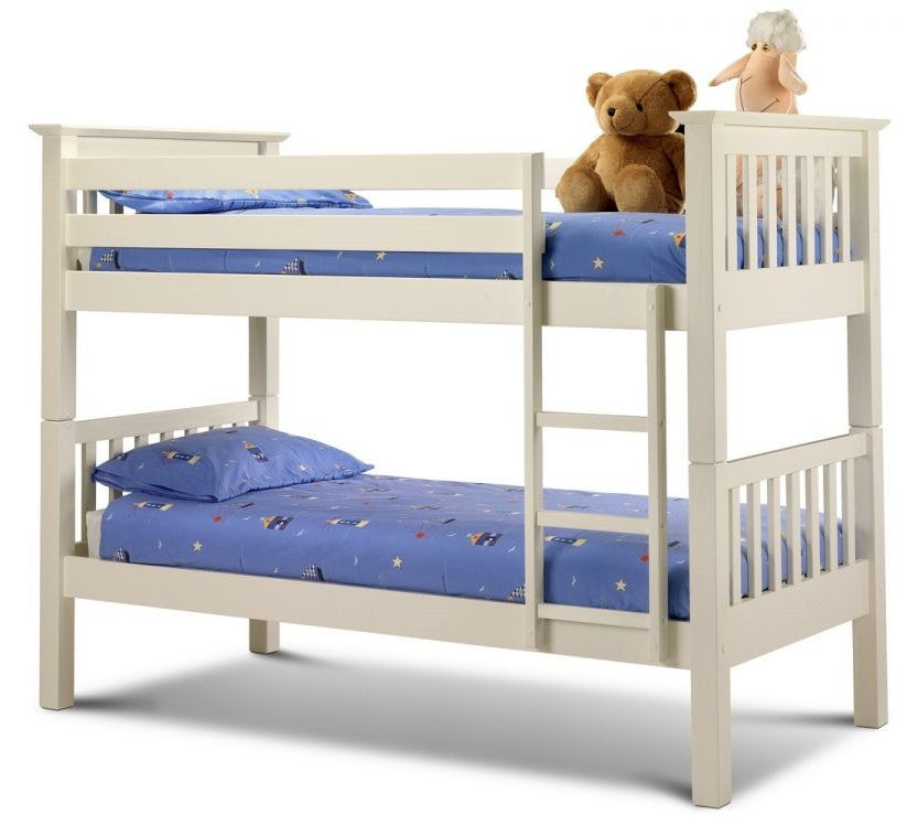 Julian Bowen Barcelona Stone White Bunk Bed