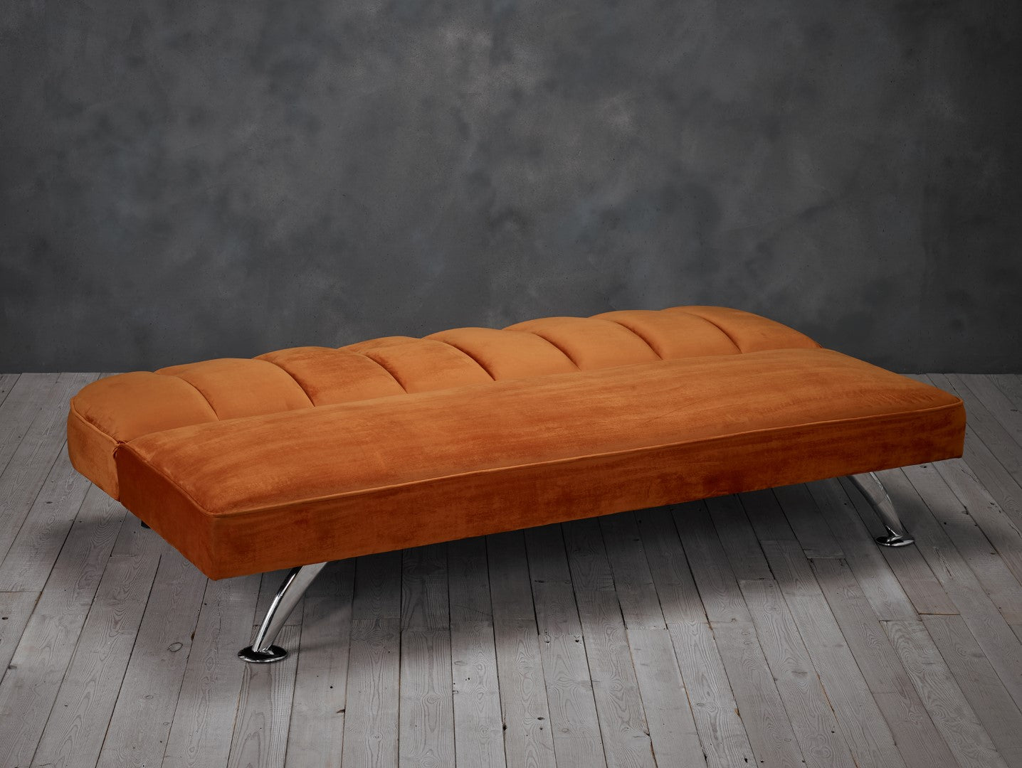 LPD Brighton Orange Velvet Sofa Bed