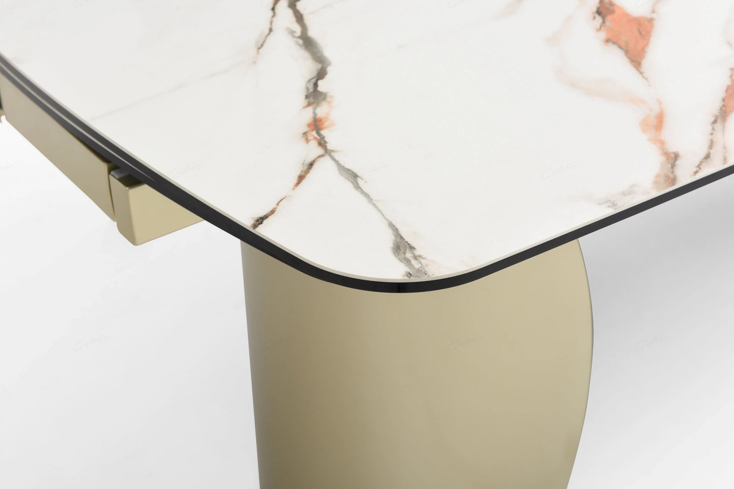 Buy Palazzo 200-300cm Italian White Gold Extending Ceramic Dining Table