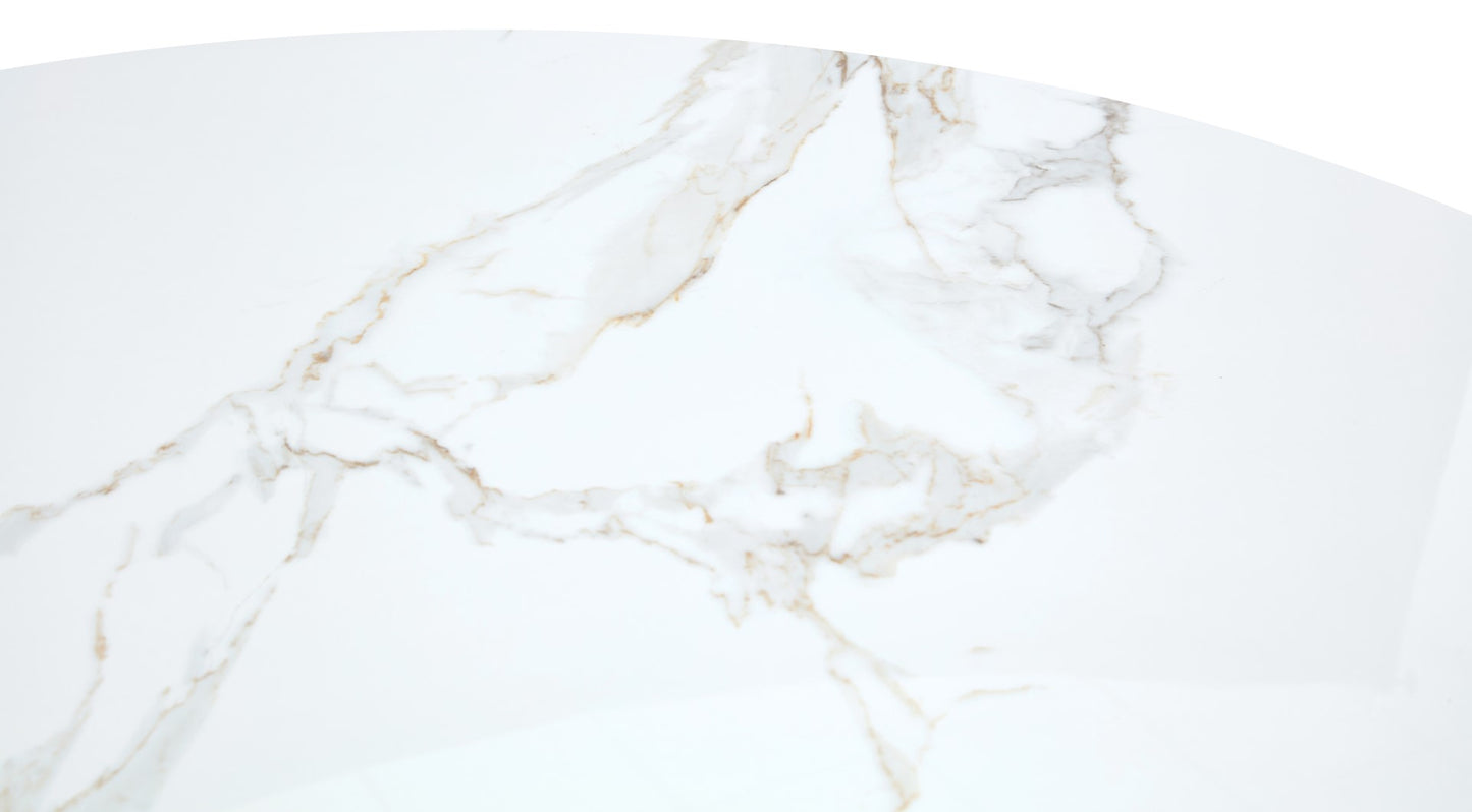 Giatalia Corteo 119cm Walnut & White Dining Table