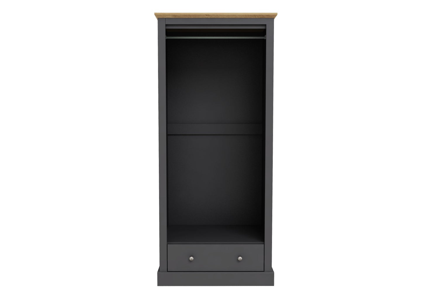 LPD Devon Charcoal 2 Door Wardrobe