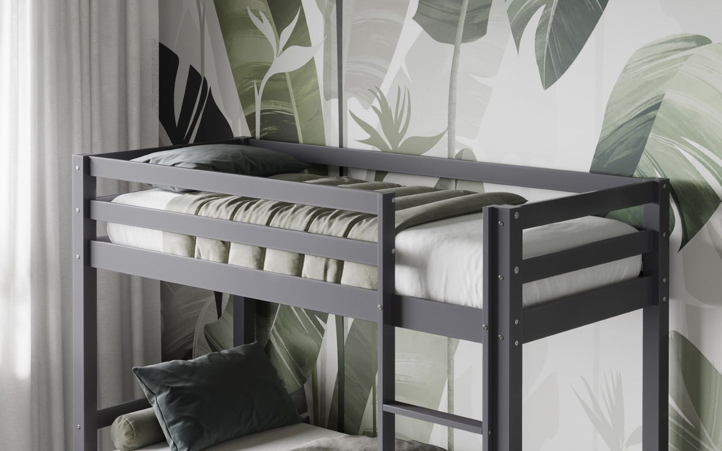 Flair Furnishings Callisto Grey Shorty Bunk Bed Frame