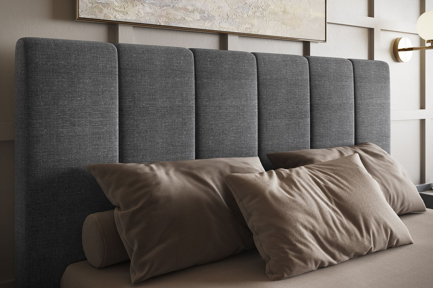 Flair Waltz 5ft Kingsize Grey Fabric Ottoman Bed Frame