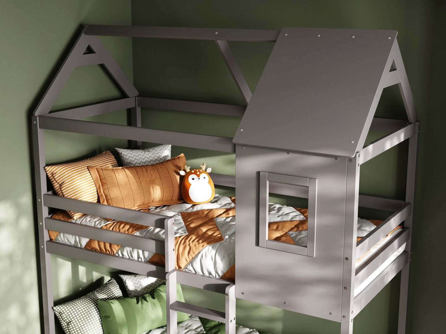 Treehouse Hideaway Grey Bunk Bed