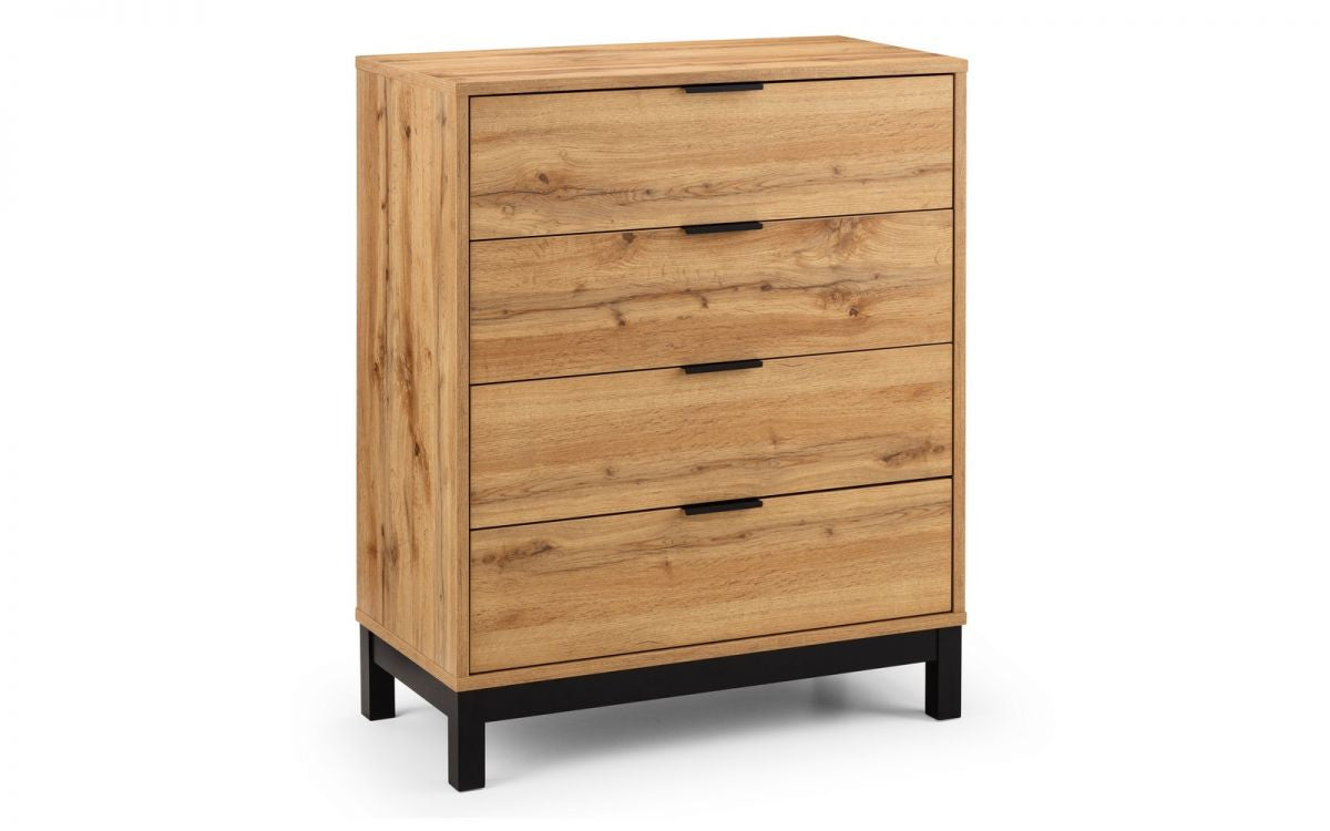 Julian Bowen Bali Oak 4 Drawer Chest