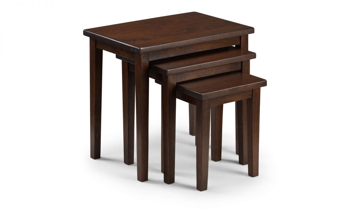 Julian Bowen Cleo Mahogany Finish Nest Of Tables