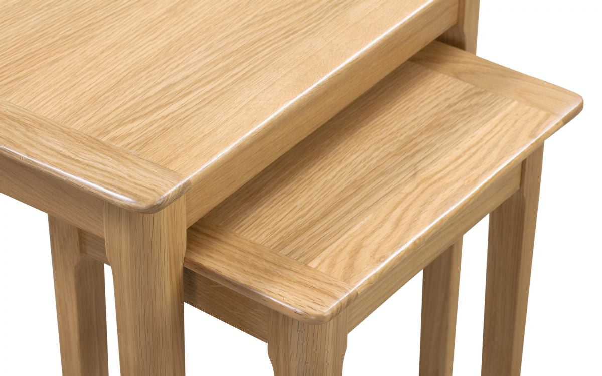 Julian Bowen Cotswold Solid Oak Nest Of 2 Tables