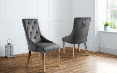 2 x Julian Bowen Gladstone Lion Head Dining Chairs