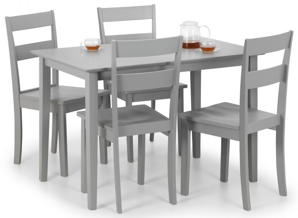 2 x Julian Bowen Kobe Lunar Grey Wooden Dining Chairs