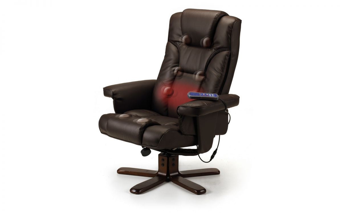Julian Bowen Malmo Brown Recline Massage Chair
