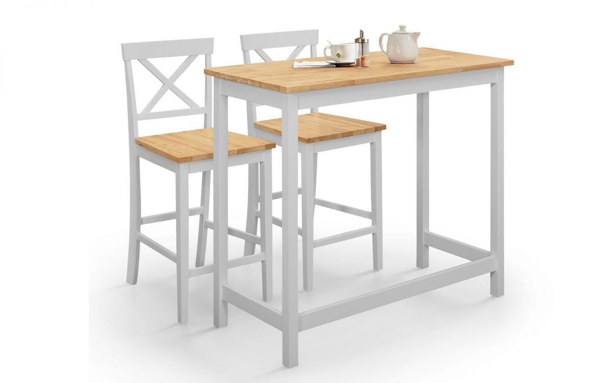 Julian Bowen Marlow Elephant Grey And Oak Bar Set