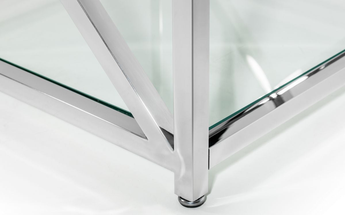 Julian Bowen Miami Silver Steel Coffee Table