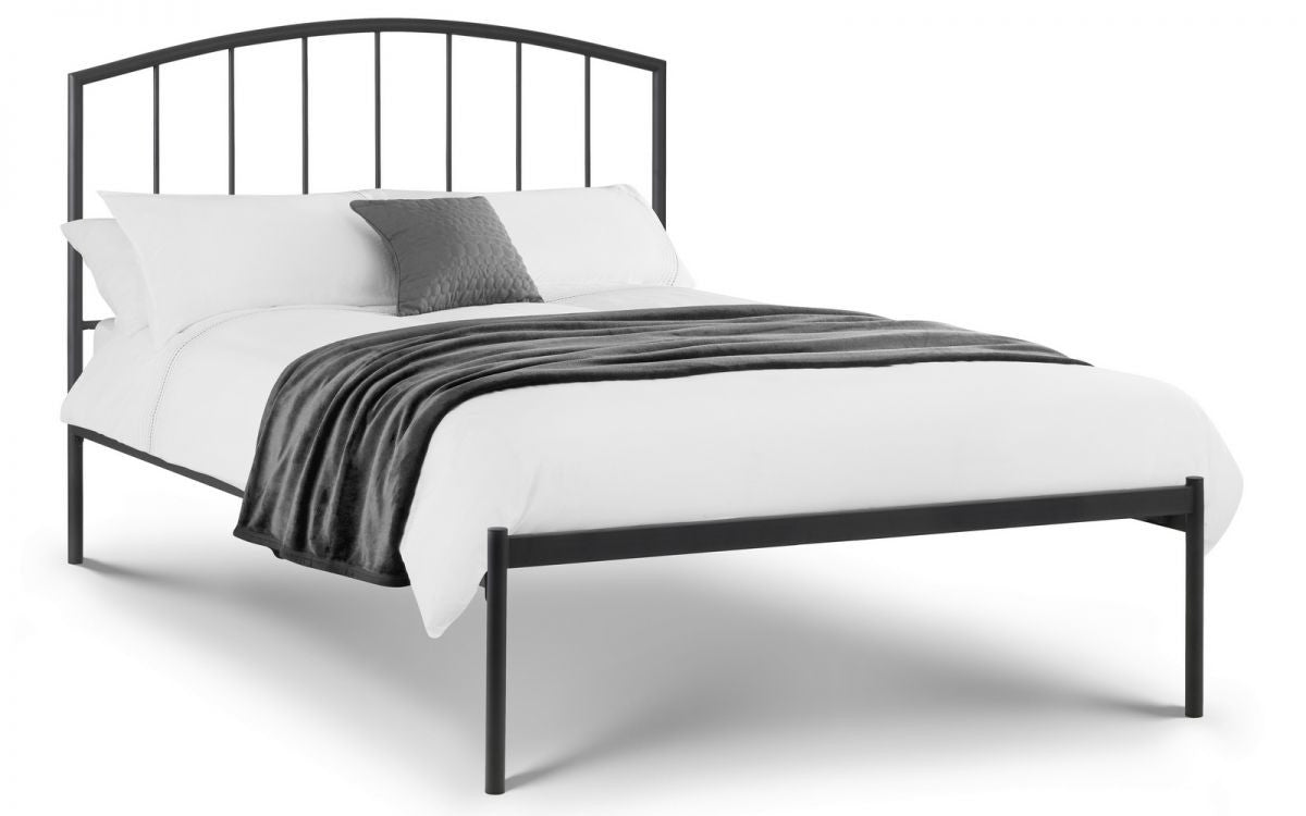 Julian Bowen Onyx Grey Satin Anthracite 4ft6 Double Metal Bed