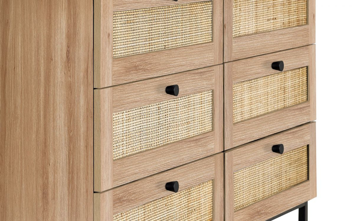 Julian Bowen Padstow Oak 6 Drawer Oak Chest