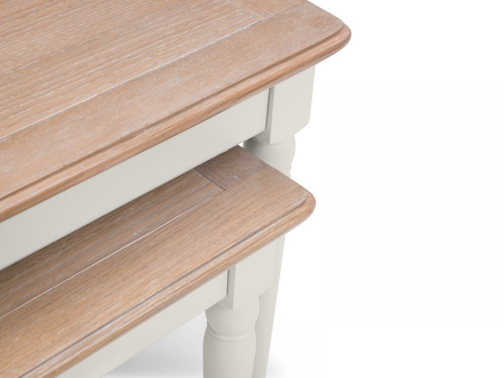 Julian Bowen Provence Grey Oak Nest Of Tables