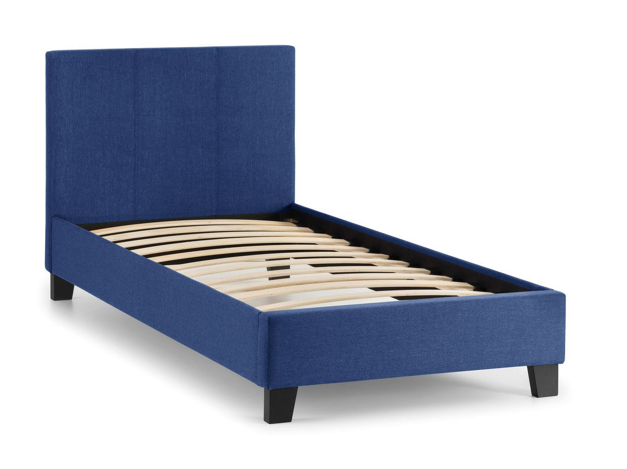 Julian Bowen Rialto 3ft Single Dark Blue Linen Fabric Bed
