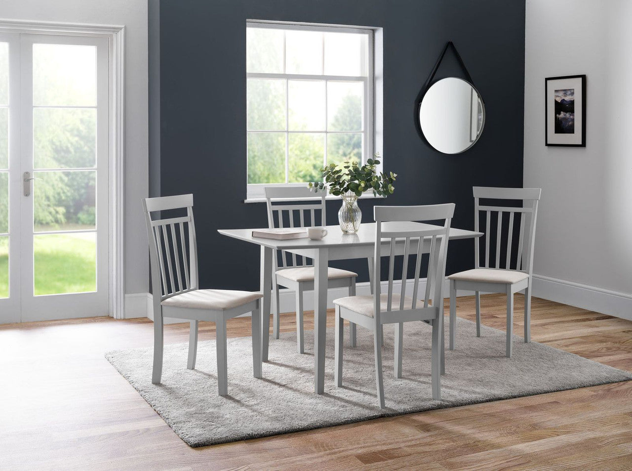 Julian Bowen Rufford Grey Wooden Ext. Dining Table
