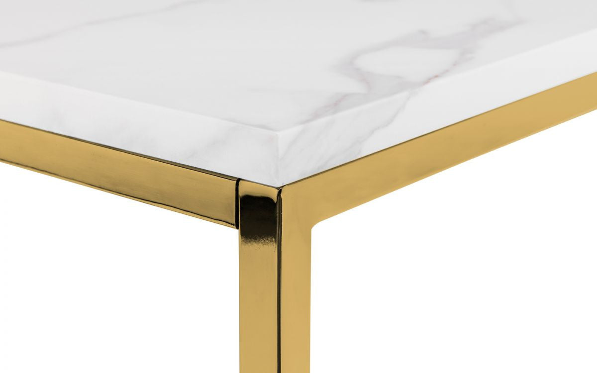 Julian Bowen Scala Gold Marble Lamp Table