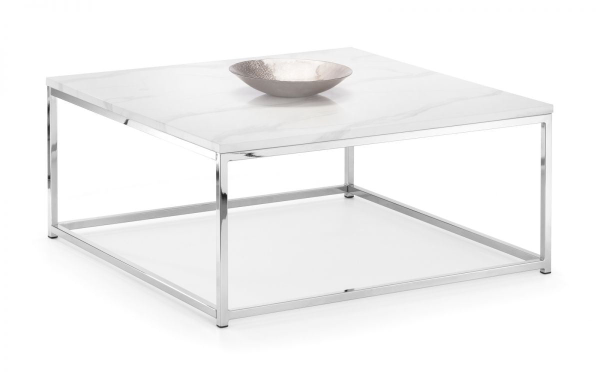 Julian Bowen Scala White Marble Top Coffee Table