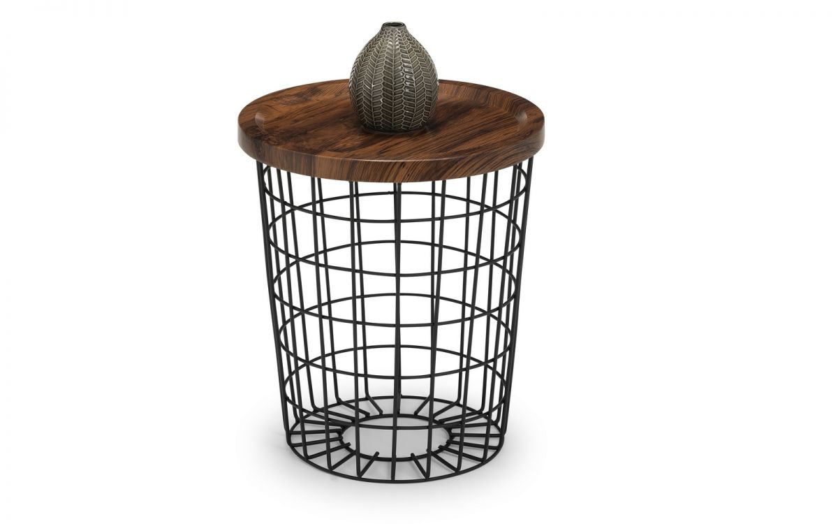 Julian Bowen Smithson Walnut Storage Lamp Table