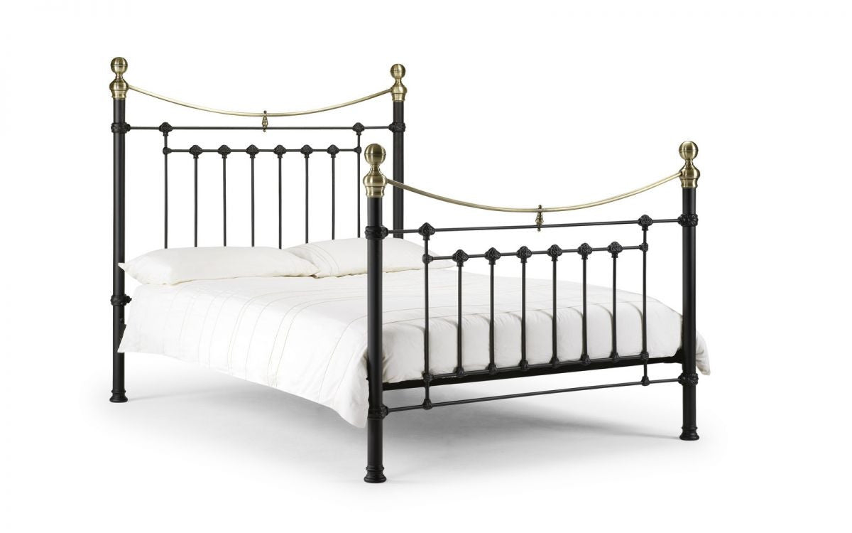Julian Bowen Victoria 5ft King Size Satin Black Bed