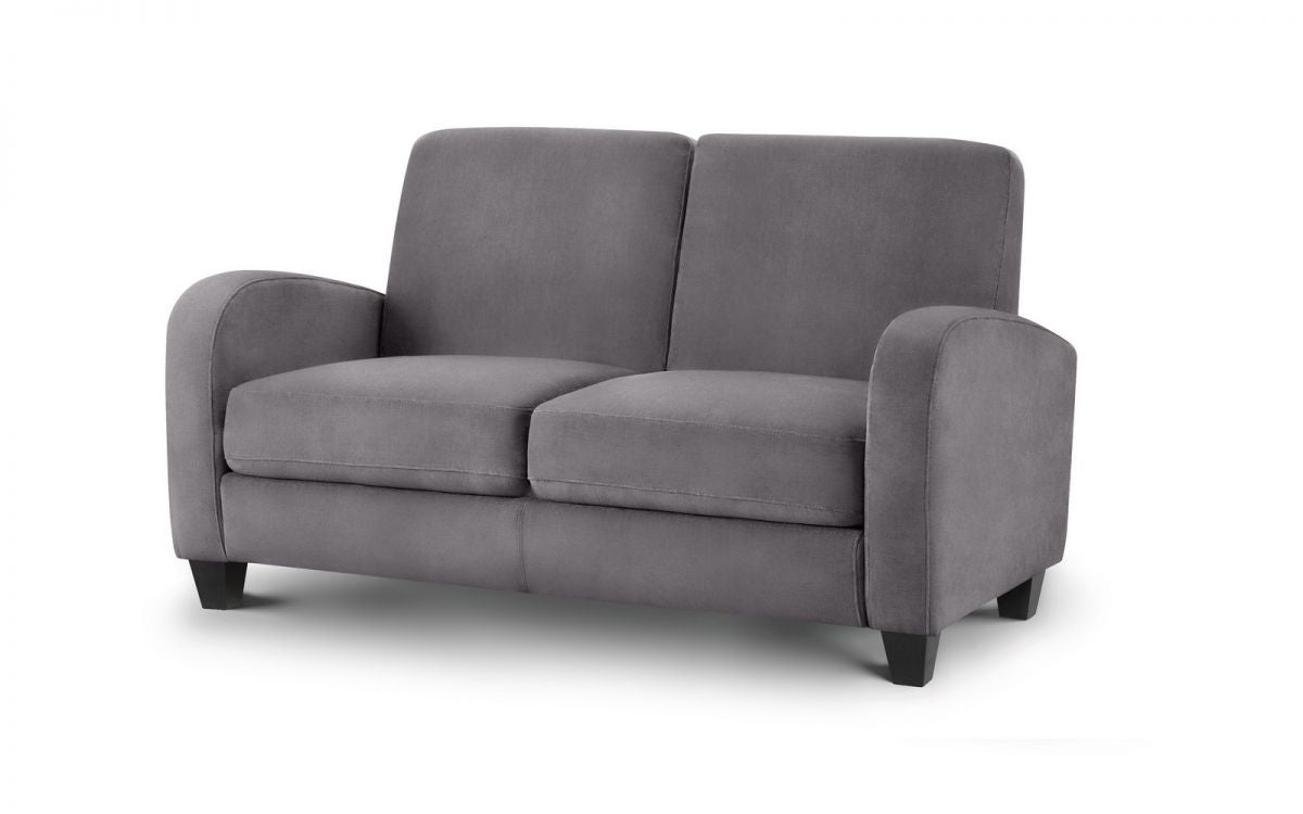 Julian Bowen Vivo Dusk Grey Chenille Fabric 2 Seater Sofa