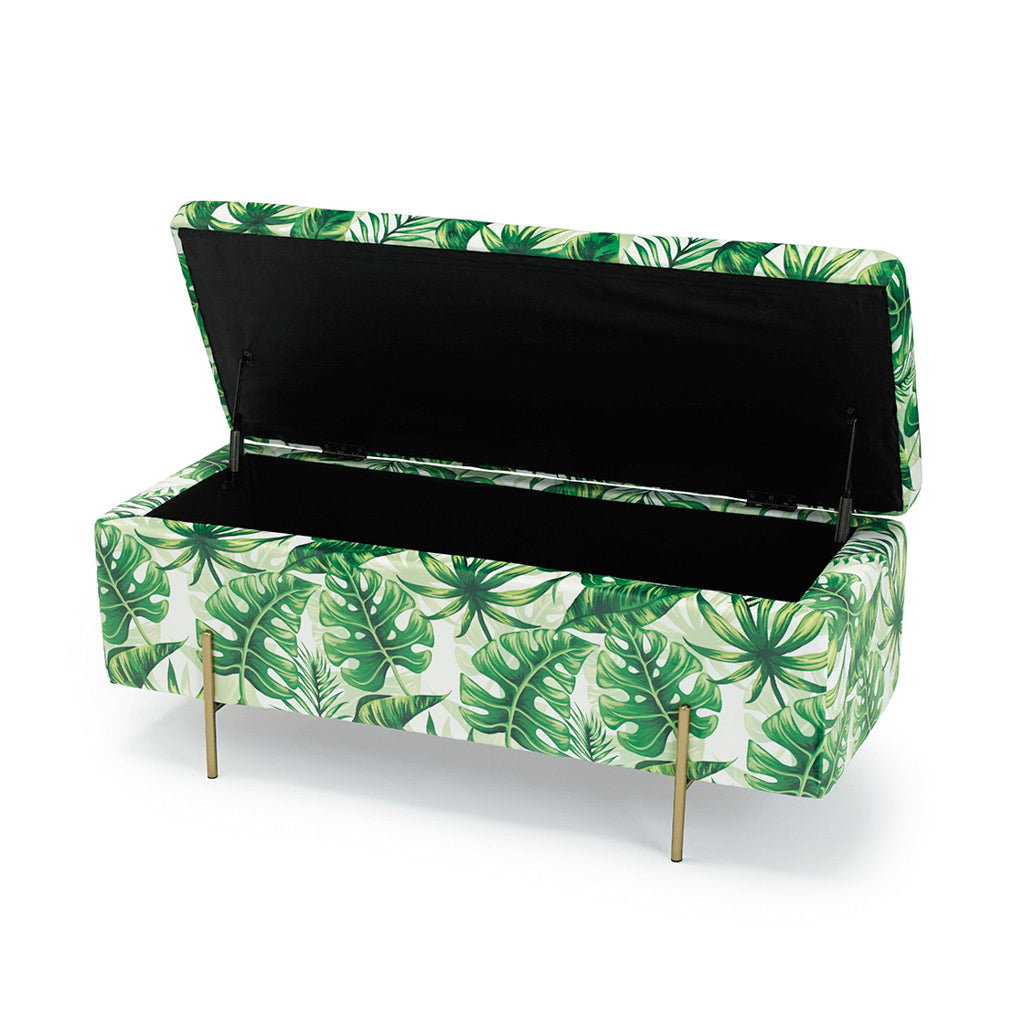 Buy LPD Lola Storage Ottoman Palm Print online UK