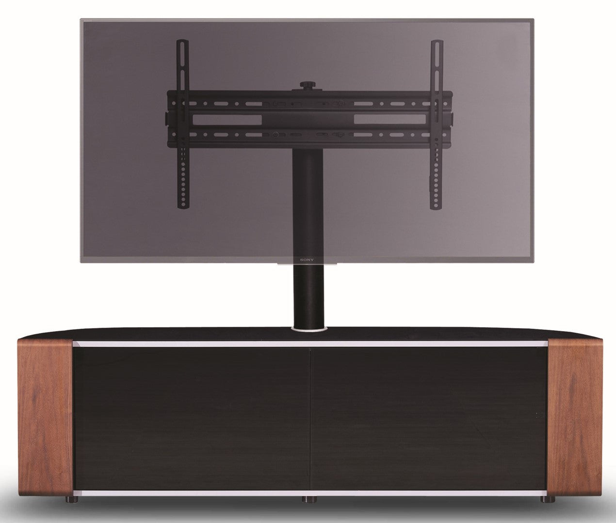 SIRIUS 1600 TV unit for tvs upto 70 inches with screen mounting system with oak/walnut trim
