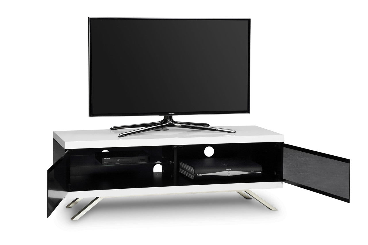 MDA Designs Tucana Hybrid White TV Stand. Free UK Delivery