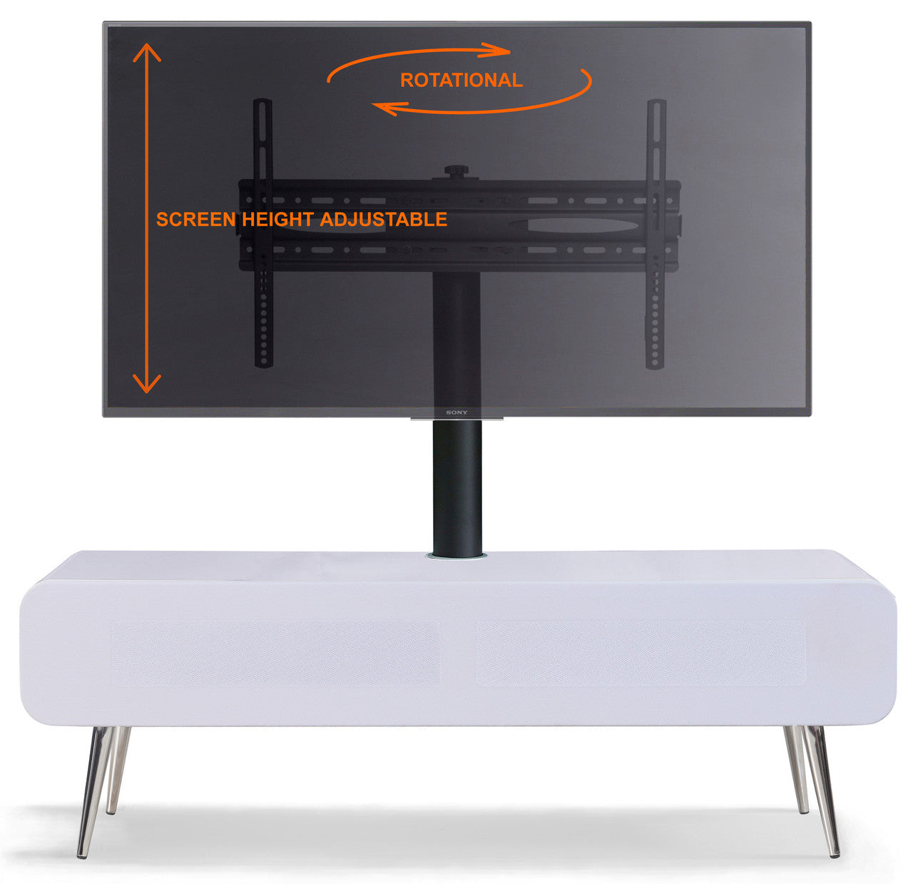 Mira 1200 Hybrid White Complete With Screen Mount For TVs Up To 65 Inches