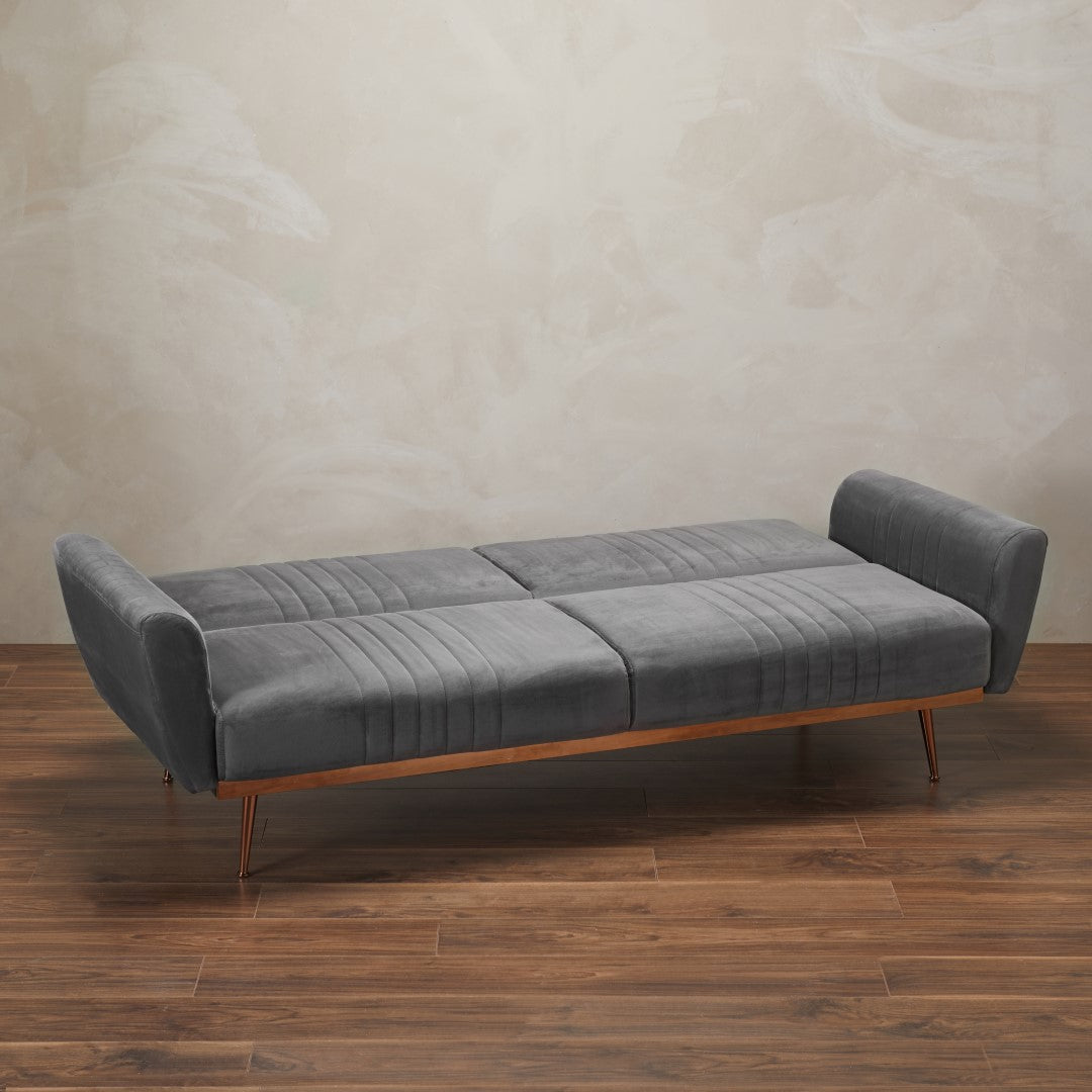 LPD Nico Grey Velvet Sofa Bed