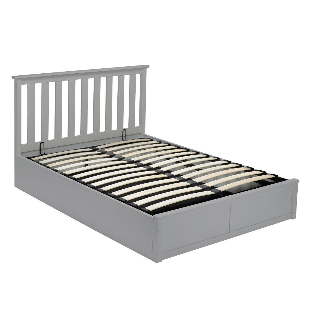 LPD Oxford 4ft6 Double Grey Wooden Ottoman Bed Frame