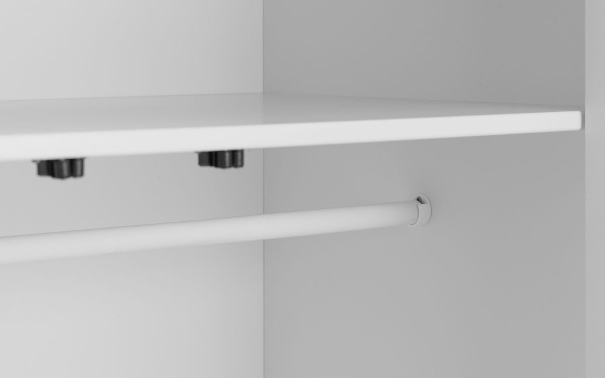 Julian Bowen Radley Surf White Wooden 2 Door 1 Drawer Combi Wardrobe