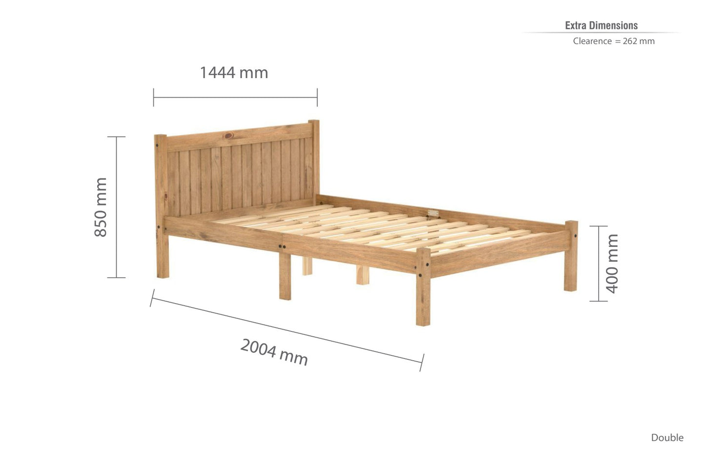 Birlea Rio 4ft6 Double Oak Pine Bed Frame
