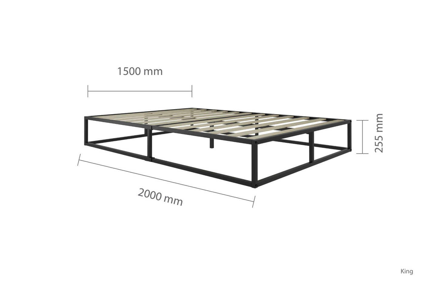 Birlea Soho 5ft Kingsize Black Metal Bed Frame
