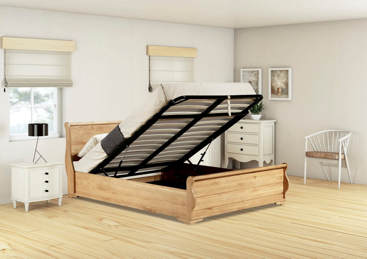 Emporia Windsor Kingsize Solid Oak Ottoman Bed Frame