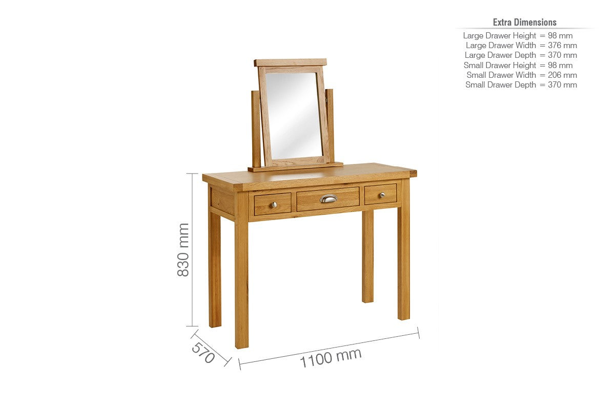 Woburn Oak Dressing Table