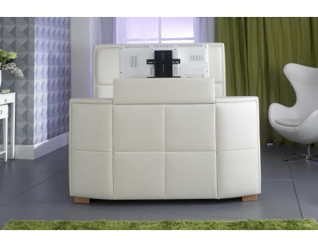 Zynah 4'6ft Double – Ivory Colour TV Bed inc Remote Control