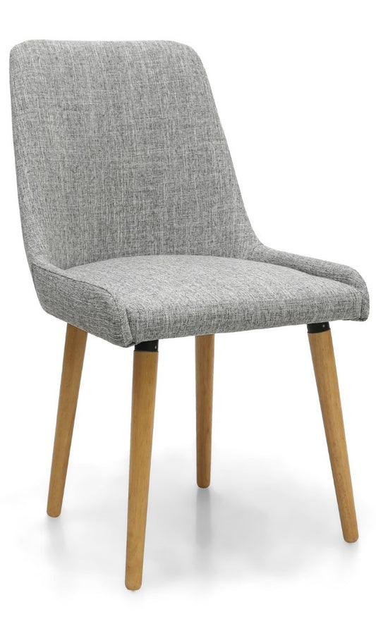 Shankar Capri Flax Effect Grey Weave Dining Chair (Sold in Pairs)