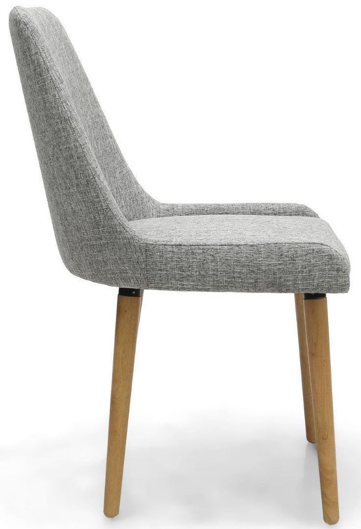 Shankar Capri Flax Effect Grey Weave Dining Chair (Sold in Pairs)