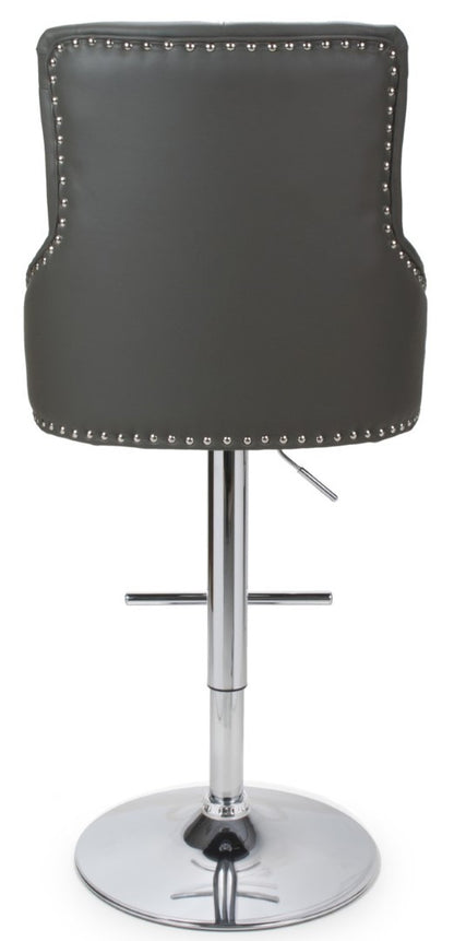 Shankar Furniture Rocco Leather Effect Graphite Grey Bar Stool